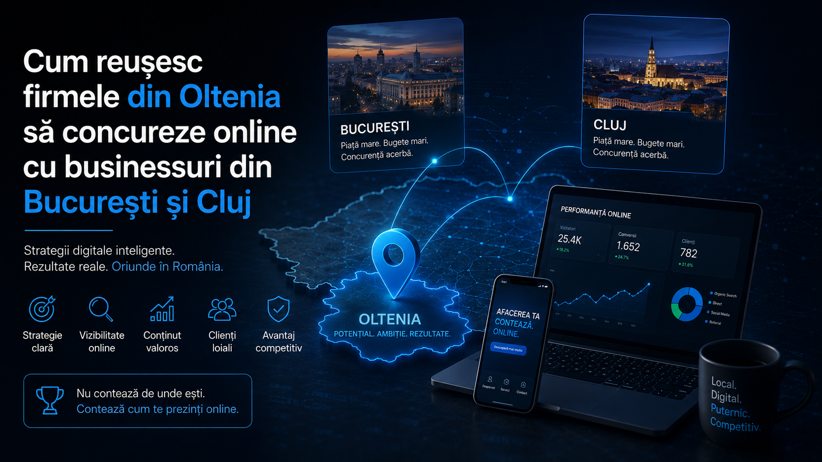 Cum reușesc firmele din Oltenia să concureze online cu businessuri din București și Cluj